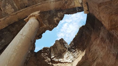 Low angle view of old ruins