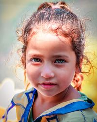 Close-up portrait of cute girl