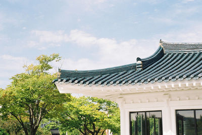 Low angle view of building against sky