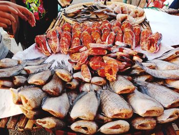 Close-up of fish for sale at market