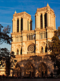 Low angle view of historical building against sky