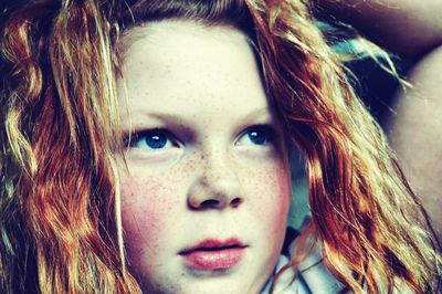 Close-up portrait of young woman