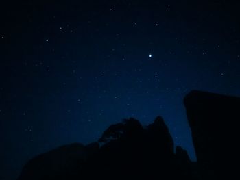 Low angle view of sky at night