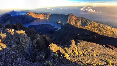 Panoramic view of mountain range