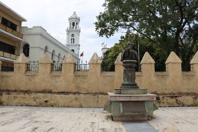 Exterior of temple against sky