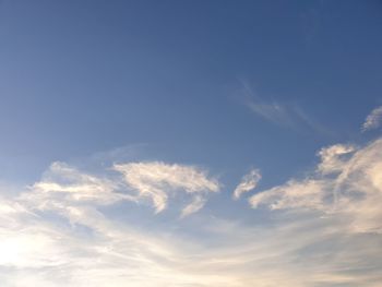 Low angle view of clouds in sky