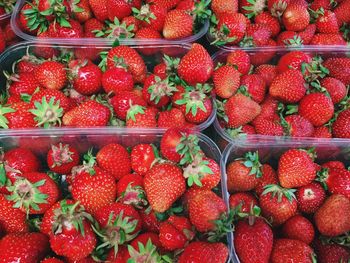 Full frame shot of strawberries