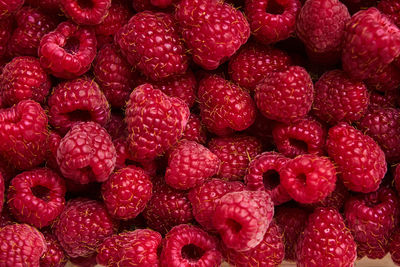 Full frame shot of raspberries
