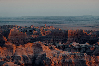 Rock formations in sea