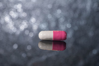 Close-up of objects on table