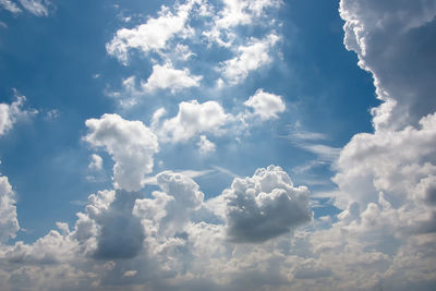 Low angle view of clouds in sky