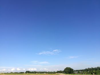 Scenic view of landscape against clear blue sky