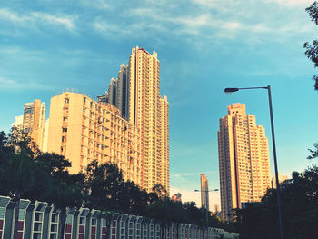 Low angle view of buildings against sky