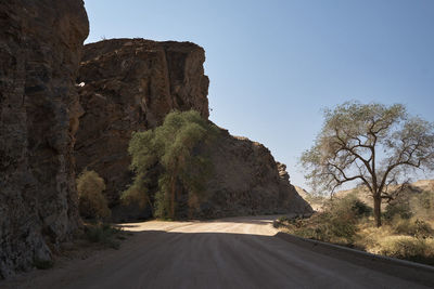 Scenic view of landscape against clear sky