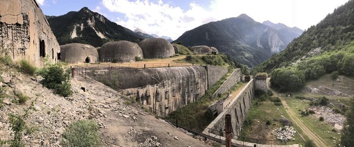 An old fortres in the mountain at summer