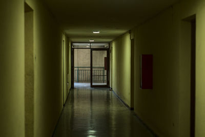 Empty corridor of building