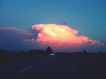 Country road at sunset