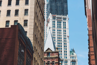 Low angle view of residential buildings against sky