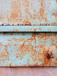 Close-up of rusty metallic wall