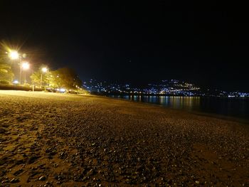 Illuminated city at night
