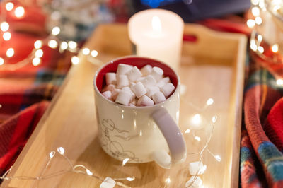 Close-up of coffee on table