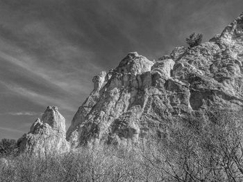 Scenic view of rocky mountains against sky