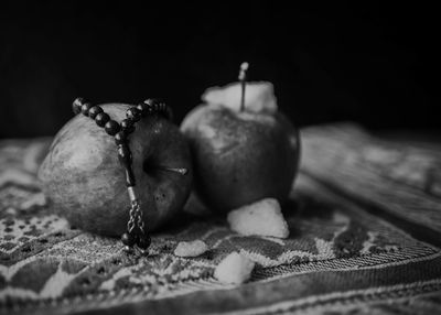 Close-up of apple on table