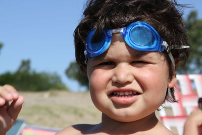 Close-up portrait of cute boy