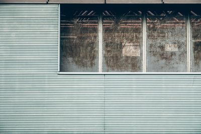 Close-up of closed window