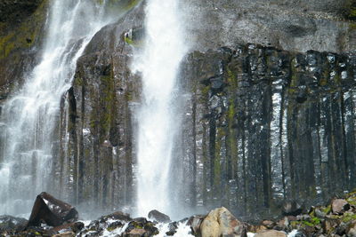 Scenic view of waterfall