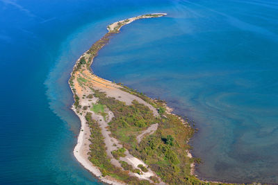 High angle view of bay