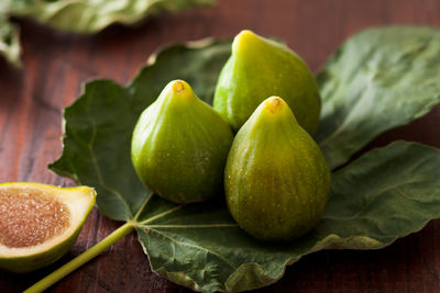 Close-up of fruits on table
