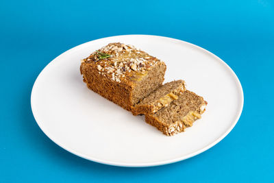 Close-up of bread in plate