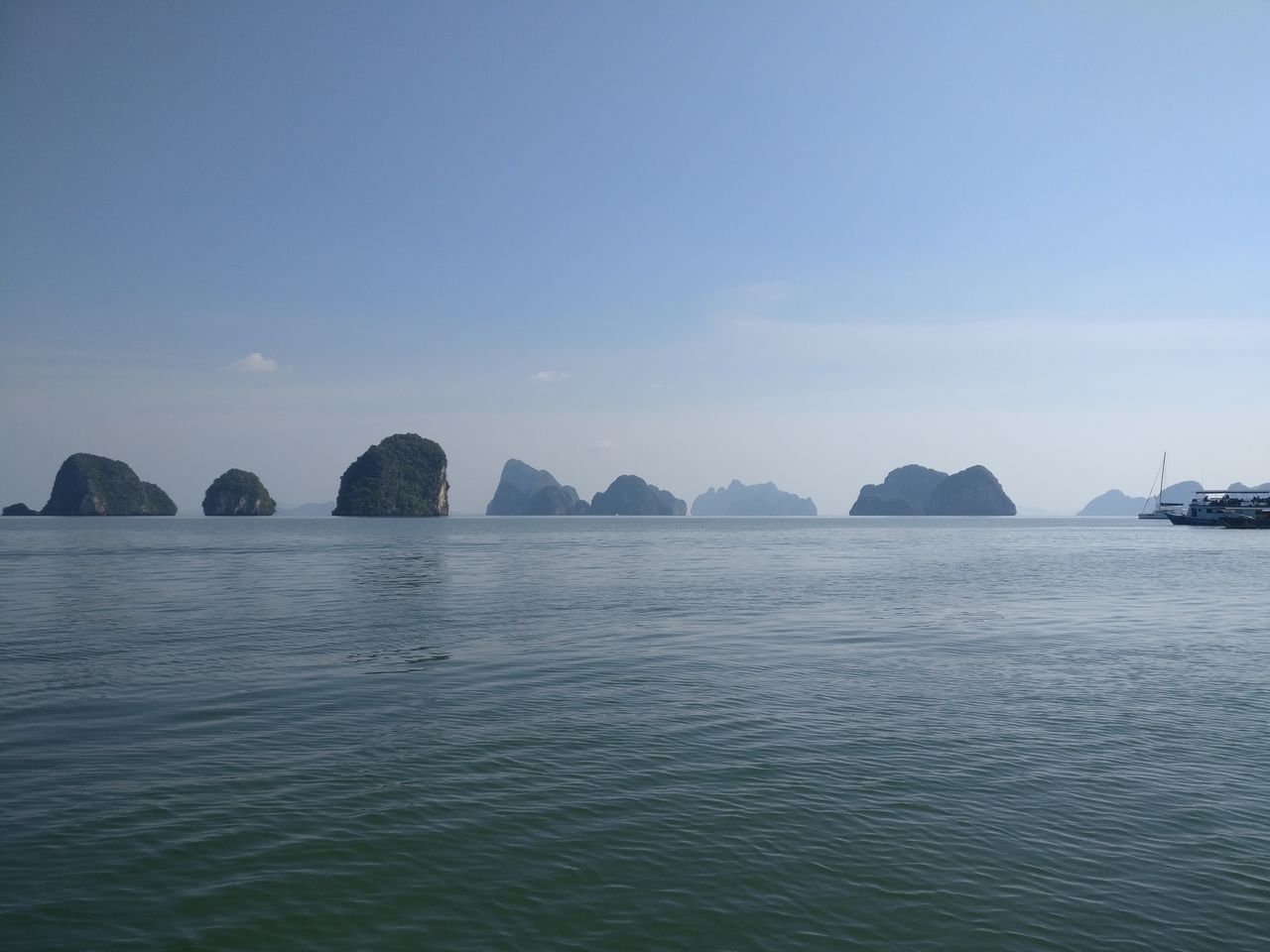 VIEW OF SEA AGAINST CLEAR SKY