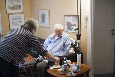 Senior couple at home