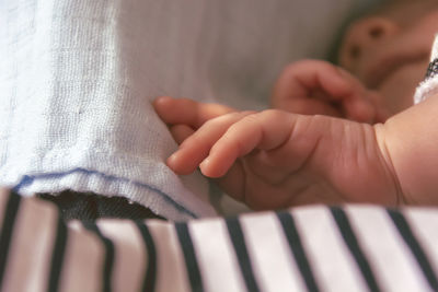 Close-up of baby hands