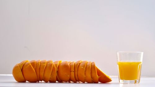 Close-up of drink against white background