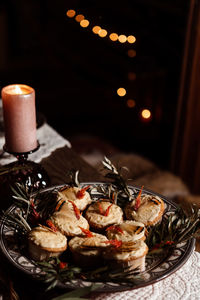 Close-up of food on table