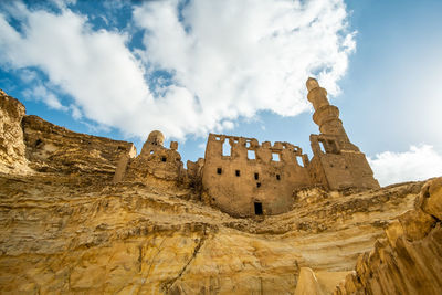 Low angle view of old ruins