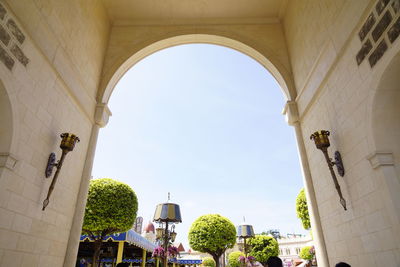 Low angle view of historical building