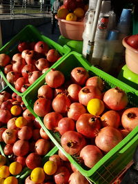 Close-up of fruits in box