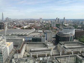 High angle view of cityscape