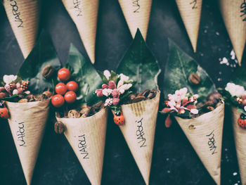 Close-up of fruits on table