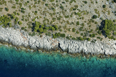 Aerial view of lastovo island, croatia