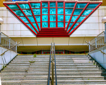 Low angle view of empty staircase