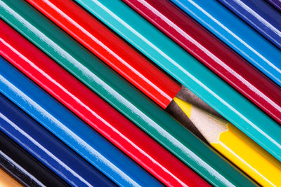 Full frame shot of multi colored pencils