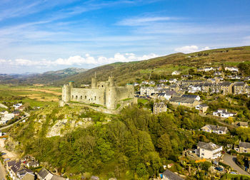 Panoramic view of townscape against sky