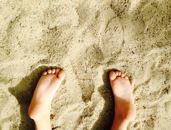 Feet on beach