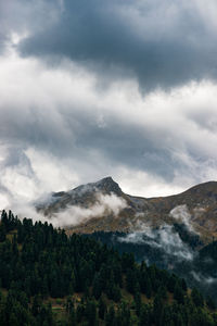 Scenic view of mountains against sky in metsovo, greece.