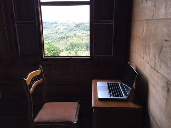 Laptop on desk